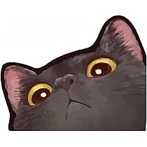 Amazon.com - MAKTEM Cute Anime Cat Car Sticker, Peeking Cat Decals ...