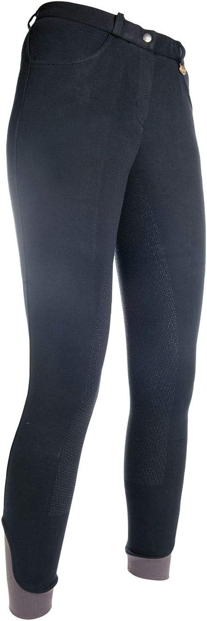 HKM Women's Kate Silicone Full seat Riding Breeches, Black, 32, 32W