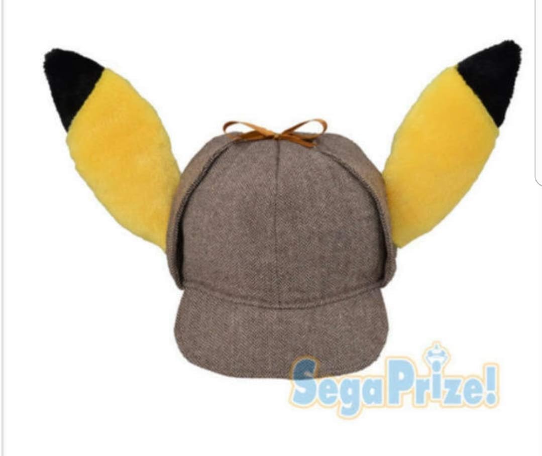 映画 名探偵ピカチュウ プレミアム ピカチュウ帽子 ピカチュー なりきり帽子 キャップ グッズ 鹿撃ち帽子 アニメ 萌えグッズ 通販 Amazon