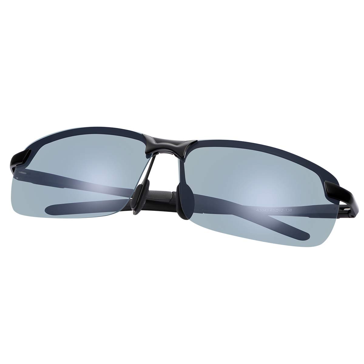 Photochromic Polarized Sunglasses Blue Light Blocking Spring Hinge Glasses UV400 Protection Safety Eyeglasses for Men Women Day and Night Sport Driving Golf Fishing Anti Glare Photosensitive Eyewear