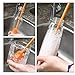 Silicone Bottle Brush Cleaner Set of 3 - Long Handle Bottle Cleaning Brushes Ideal for Narrow Neck Containers, Water Bottles, Thermos, Hydro Flasks, Coffee Mugs, Tumbler Bottles, Baby Bottles (Orange)