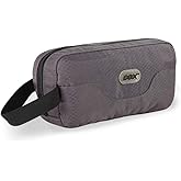 GOX Travel Toiletry Bag for Men Small Toiletry Pouch Orange Dopp Kit Mens Nylon Shave Bag Boys Hanging Toiletry Travel Bag Mini(Grey)