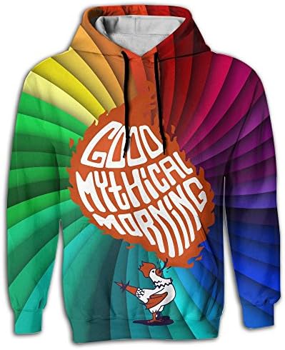 Good Mythical Morning Rainbow Hoodies With Pockets Sweatshirt Hooded For Men