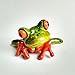WEALTHCOMING 3D Creative Green Frog Figurines, Funny & Cute Frog Statue Gifts for Friends (Computer Decorations 2pcs)