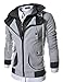 LCJ10 TheLees Mens Casual Slim Fit Hoodies Cotton Long sleeve solid Jacket