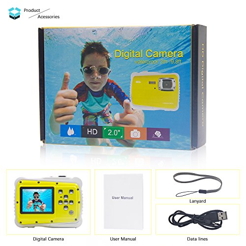 Underwater Camera Kids Digital Camera IP68 Waterproof Shatterproof