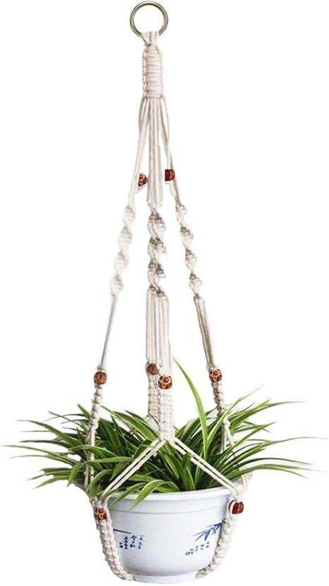 Elegant Macrame Plant Hanger Klolkutta Handmade Cotton Indoor