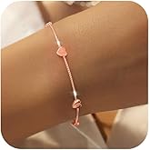 IPEPPY Love Heart Bracelet for Women 925 Sterling Silver Cute Star Moon Emerald Charm Chain Bracelet 14k Gold Plated Adjustable Link Bracelet Bangle Jewelry Christmas Gifts to Daughter Mom