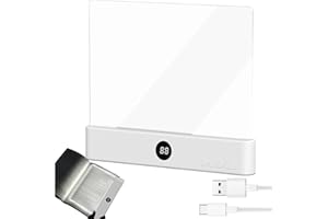 Smart LED Book Light, Rechargeable Clear Full Page Flat Reading Book Light with 3 Colors and Timer, Page Glow Reading Lights,