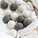 LEMON Wool Dryer Balls, All Natural, Eco-Friendly, Reusable Laundry Essentials, 12 pack - 6 white and 6 gray