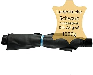 Langlauf Schuhbedarf ® Lederreste Lederstücke extragroß A3-1kg Varianten von schwarzen Farbtönen - alle Stücke Mind. DIN A3 groß