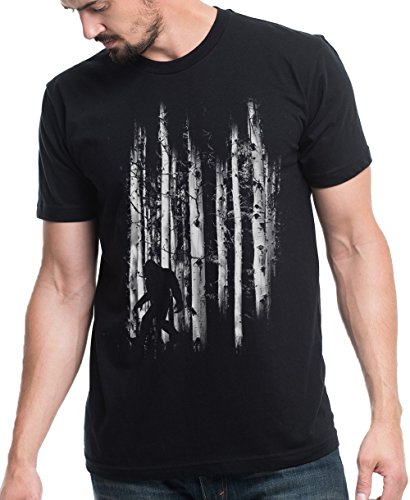 Black LanternBigfoot T-Shirt by Black Lantern - Graphic Tees for Men - Funny Sasquatch T-Shirt - Bigfoot in the Forest Black T-Shirt - Men's T-Shirts Sizes S - XXL Available