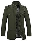 Zicac New Spring Men's Thin Cotton Jacket MD-Long Windbraker Trench Coat Plus Size