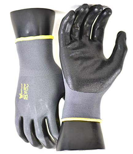 4 15196L+Seamless+Nitrile+Coated+Gloves