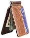 Easyoulife Men's RFID Slim Front Pocket Wallet with Money Clip Genuine Leather(B Style - Brown)
