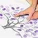 Fingerprints Tree, Proboths Creative Wedding Guest Signature Sign-in Book Canvas Ballons Tree Fingerprints Painting Decor for Wedding Party with 4pcs Ink Pads Purple