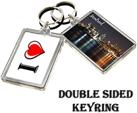 D010 MONTREAL KEYRING I HEART CANADA TRAVEL PHOTO KEYCHAIN