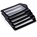 Ostart 5pcs Black Faux Leather Business ID Credit Card Badge Holder Clear Pouch Case
