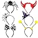 U-Goforst Halloween Party Favors - 6 Halloween Headbands Holiday Party Fancy Hats Photo Prop Cosplay Witch Antenna Devil Headband