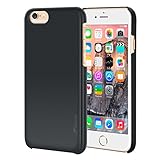 iPhone 6s Case, Apple iPhone 6s, roocase Ultra Slim Fit Thin Lightweight Shell Case [Median] Protective Pefect Fit Non Slip Soft Matte Cover for Apple iPhone 6 / iPhone 6s , Black