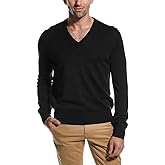 Brooks Brothers Mens Washable Merino Wool V-Neck Sweatshirt Sweater,