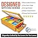 Tea Box 100% Bamboo Tea Box Chest Organizer With Slide Out Drawer, 8 Storage Compartments Clear Shatterproof Hinged Lid By Sugarman Creations PERFECT HOLIDAY GIFT
