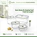 Seal'In Nestable Food Storage Vacuum Containers - Set of 4 - Vacuum Sealed, Microwavable and Dishwasher Safe