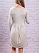 ZESICA Women's Long Sleeve Floral Print Pleated Casual Swing Tunic T-shirt Dresses, X-Large, Light Grey