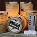 Pandaing Set of 5 Pillar Birch Bark Effect Flameless LED Candles with 10-key Remote Control and 2 4 6 or 8 Hours Timer Function