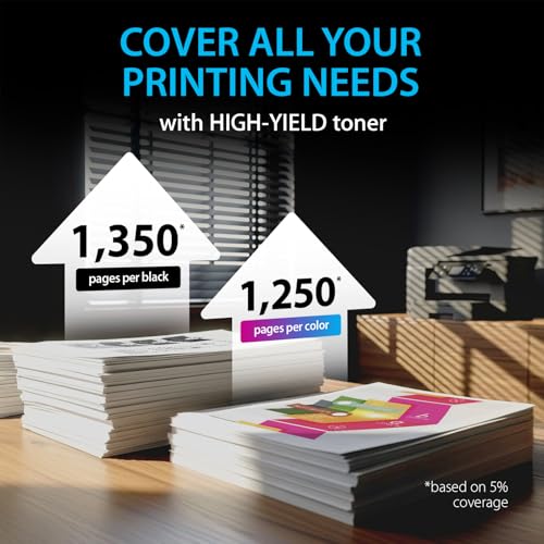 Smart Ink Compatible 206A Toner Replacement for HP 206A Toner Cartridges 4 Pack 206X with Chip to use with Color Laserjet Pro MFP M283fdw M283cdw Laserjet Pro M255dw M255nw (Black Cyan Magenta Yellow)