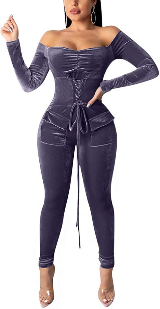 velvet bodycon jumpsuit