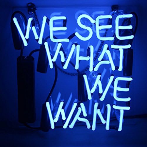 Neon Signs Blue"WE SEE WHAT WE WANT" Home Garden Party Music Ball Store Bedroom Hotel Beer Bar Pub Club Lamp Light Poster Artwork Neon Light 9"x9"