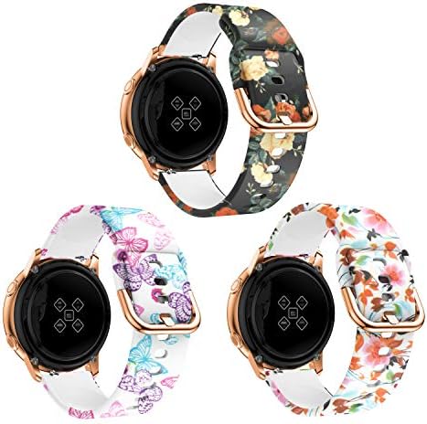 Yayuu Compatible Samsung Galaxy Watch Active/Active2 40mm/44mm Band Strap 20mm Silicone Wristband for Galaxy Watch Active/Galaxy Active 2/Galaxy Watch 42mm/Gear S2 Classic/Gear Sport Smart Watch