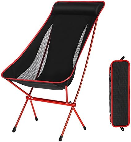Domary Outdoor Folding Camping Chairs Portable Moon Leisure Chair Beach Chairs with Carry Bag for Hiking/Travel/Hunting/Fishing
