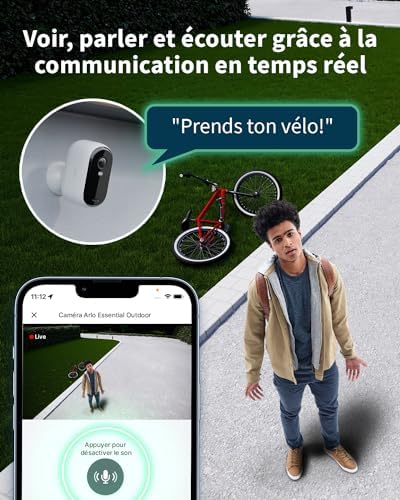 Essential 2, Caméra de Surveillance WiFi HD, 2 Caméras, Batterie XL