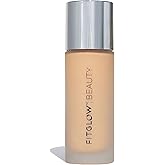 Fitglow Beauty Foundation+ | Vegan Skin-Treating Foundation with Peptides & Plant Collagen | Buildable Medium-Full Coverage, Natural Finish | Hydrating, Anti-Aging, Pore-Friendly | F2.7-30ml