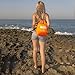 Waterproof Dry Bag with 2 Adjustable Straps and Emergency Whistle | Perfect Snow Sports, Water Sports, Camping, Backpacking, All Wet Outdoor Activities by Peak Master (Black and Orange, 10 Liter)