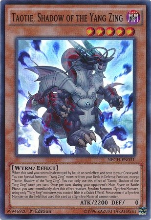 Yu-Gi-Oh! - Taotie, Shadow of the Yang Zing (NECH-EN031) - The New Challengers - 1st Edition - Super Rare