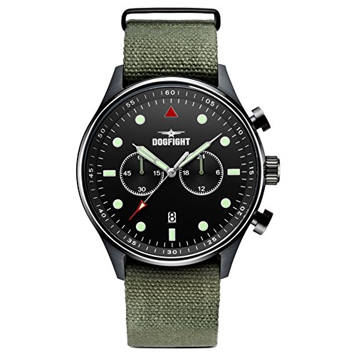 Dogfight DF0026 Mens Ace Green Fabric Chronograph Watch