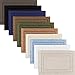 Superior Non-Slip 2 Piece Bath Rug Set, Ultra Plush, Soft, and Absorbent 100% Combed Cotton Pile - Traditional Oval Bath Mat Set, Cream