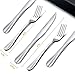 12-Piece Steak Knife and Fork Set, Elegant Life Stainless Steel Cutlery set, Fine Polished Prongs and Serrated Blade Tableware (Silver)
