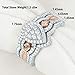 Newshe Pear Bridal Engagement Wedding Ring Set for Women AAAAA Cz Rose Gold White 925 Sterling Silver Size 5-10