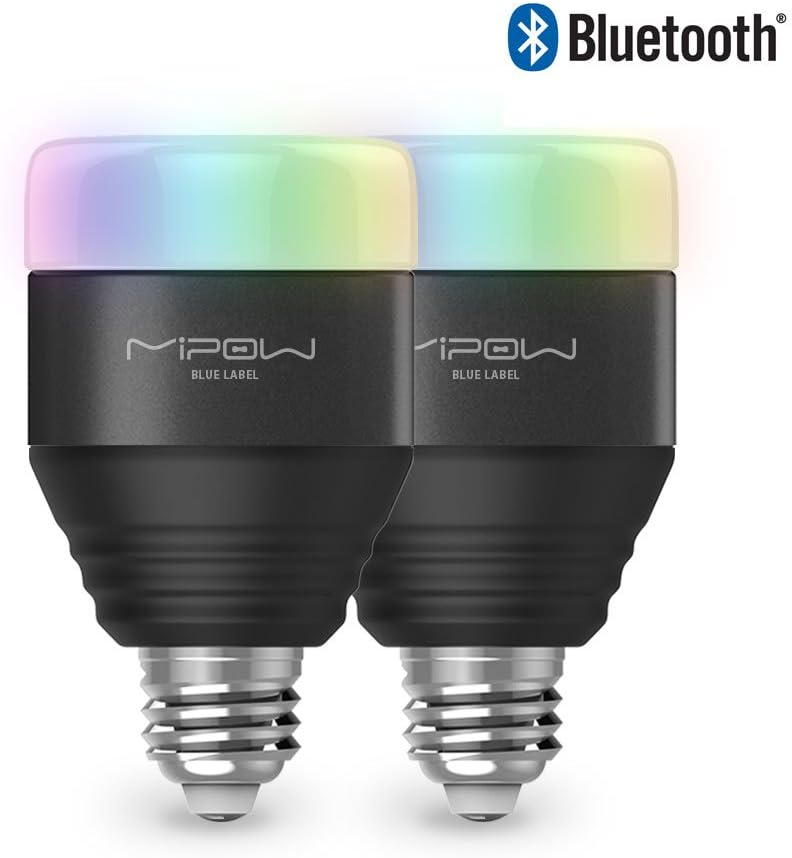 PLAYBULB Bluetooth Smart LED Light Bulbs, Dimmable, Multicolored-Adjustable LED Bulbs by Smartphone APP, No Hub Required, 30W Equivalent (5W), Brighten Your Life with Colorful Light(2 Packs)