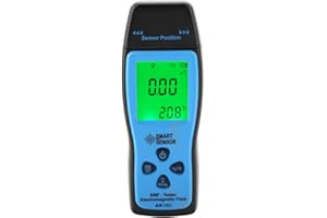AS1392 EMF Meter, EMF Tester Counter Digital Electromagnetic Radiometer Detector Mini LCD Display EMF Detector Dosimeter