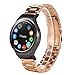 Valkit Compatible Gear S2 Bands Solid Stainless Steel Watch Band Metal Straps Business Sport Wristband Bracelet with Adapter Connector Replacement for Samsung Gear S2 SM-R720/730, Rose Gold, Small