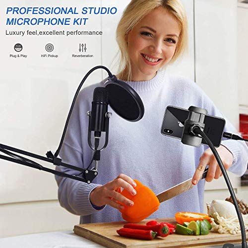 PROAR USB Microphone Condenser Computer PC Gaming Mic Podcast