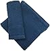 Linteum Textile Face Towel Set, 12x12 Inch, 100% Soft Cotton, 16 Single Ring Spun Washcloths, Absorbent & Durable Face Towel for Household, Spa, Gym and Hotels - 12 Pack (Navy Blue)