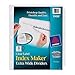Avery 8-Tab Extra Wide Binder Dividers, Easy Print & Apply Clear Label Strip, Index Maker,White, 1 Set (11439)