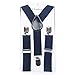 ELENKER Suspenders for Baby Boys, Adjustable Elastic Y Back Clip Solid Color