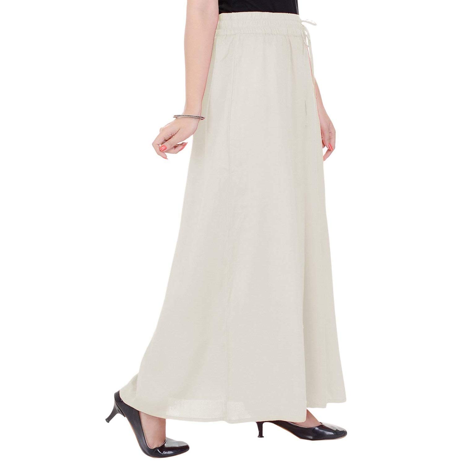 srisaras premuim off-white rayon palazzo for women and girls